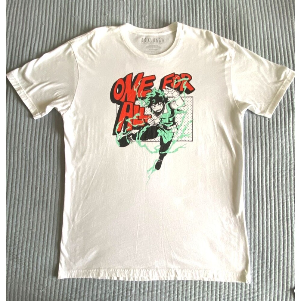 BoxLunch My Hero Academia One For All T Shirt Men's XL White Anime Graphic Tee